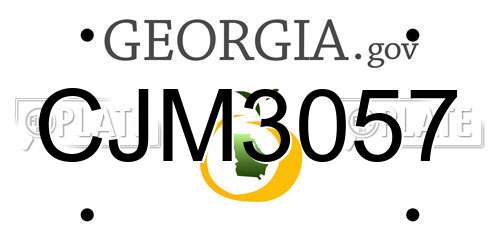 CJM3057 Georgia License Plate