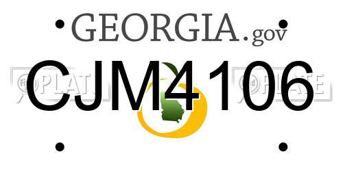 CJM4106 Georgia License Plate