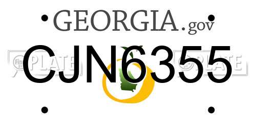 CJN6355 Georgia License Plate