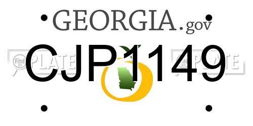 CJP1149 Georgia License Plate