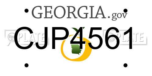 CJP4561 Georgia License Plate