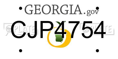CJP4754 Georgia License Plate