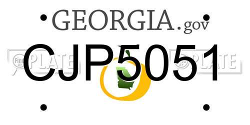 CJP5051 Georgia License Plate