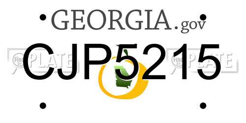 CJP5215 Georgia License Plate