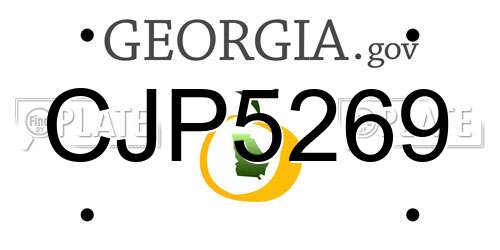 CJP5269 Georgia License Plate
