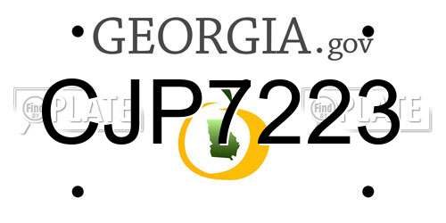 CJP7223 Georgia License Plate
