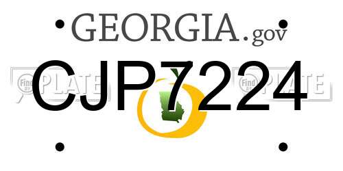 CJP7224 Georgia License Plate
