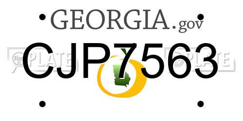 CJP7563 Georgia License Plate