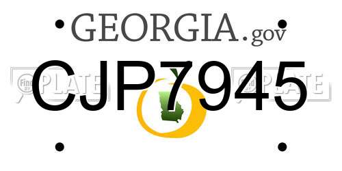 CJP7945 Georgia License Plate