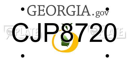 CJP8720 Georgia License Plate