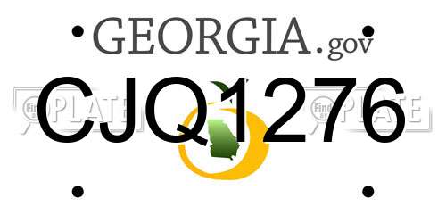 CJQ1276 Georgia License Plate