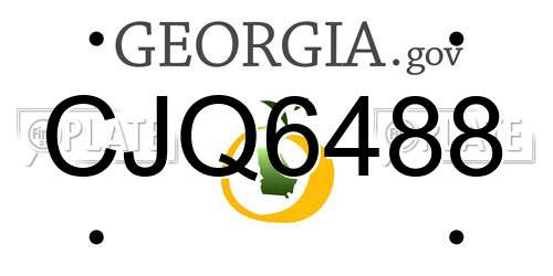 CJQ6488 Georgia License Plate