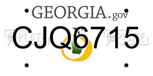 CJQ6715 Georgia License Plate