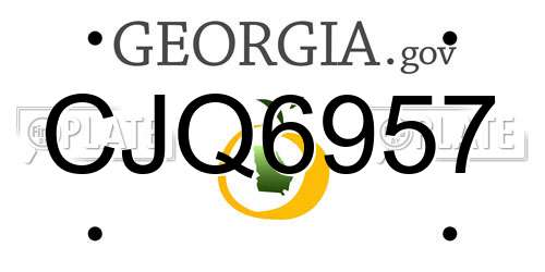 CJQ6957 Georgia License Plate