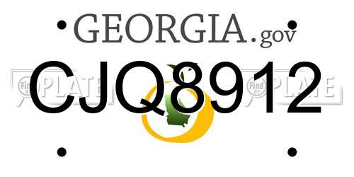 CJQ8912 Georgia License Plate