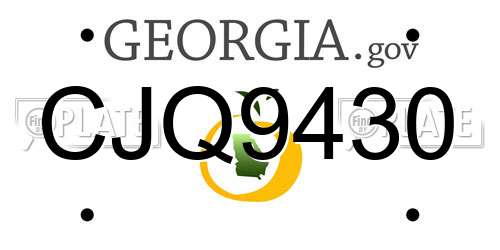 CJQ9430 Georgia License Plate