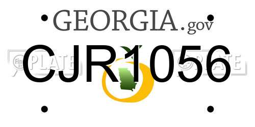 CJR1056 Georgia License Plate