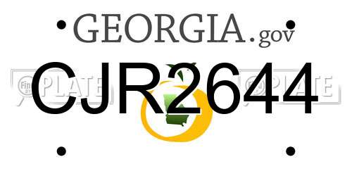 CJR2644 Georgia License Plate