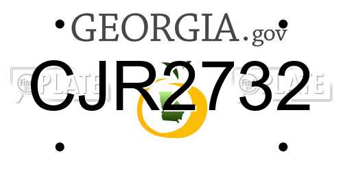 CJR2732 Georgia License Plate