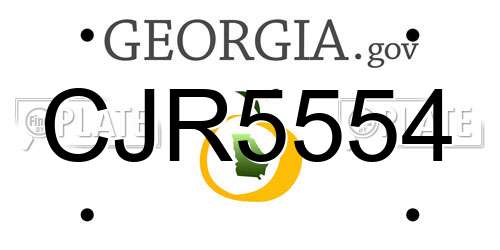 CJR5554 Georgia License Plate
