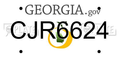CJR6624 Georgia License Plate