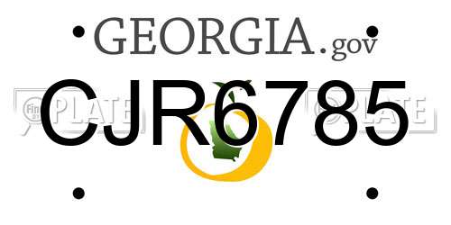 CJR6785 Georgia License Plate