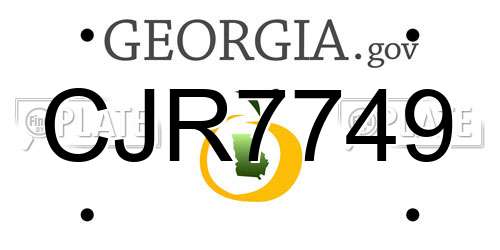 CJR7749 Georgia License Plate
