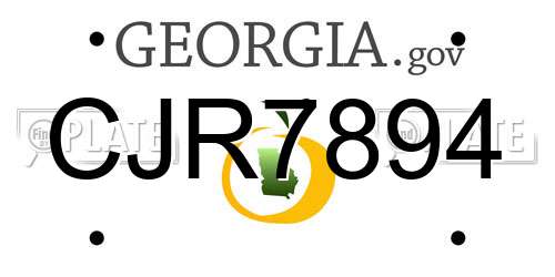 CJR7894 Georgia License Plate