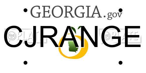 CJRANGE Georgia License Plate