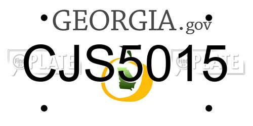 CJS5015 Georgia License Plate