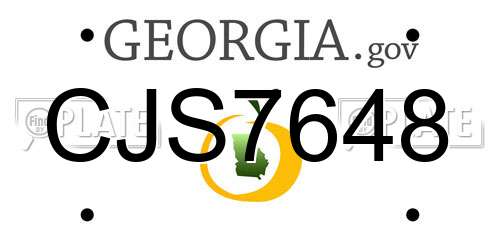 CJS7648 Georgia License Plate