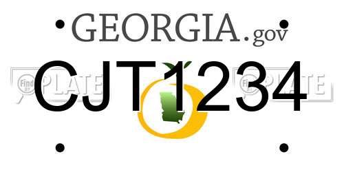 CJT1234 Georgia License Plate