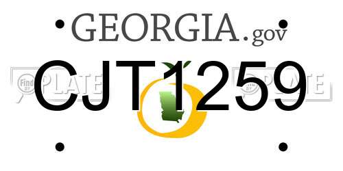 CJT1259 Georgia License Plate
