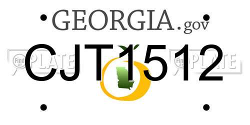 CJT1512 Georgia License Plate