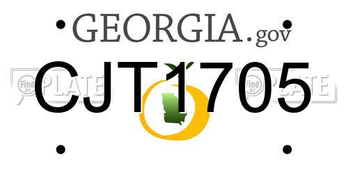 CJT1705 Georgia License Plate