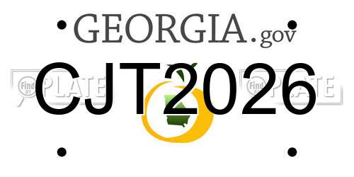 CJT2026 Georgia License Plate