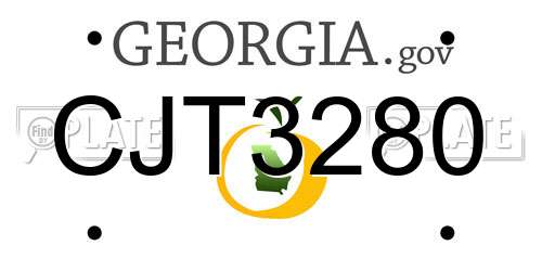 CJT3280 Georgia License Plate