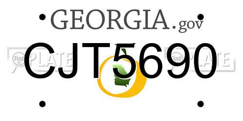 CJT5690 Georgia License Plate