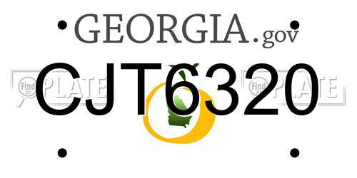CJT6320 Georgia License Plate