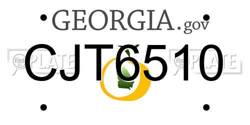 CJT6510 Georgia License Plate