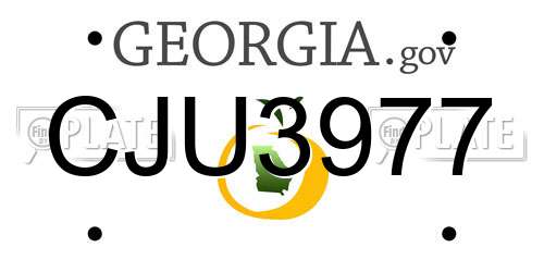CJU3977 Georgia License Plate