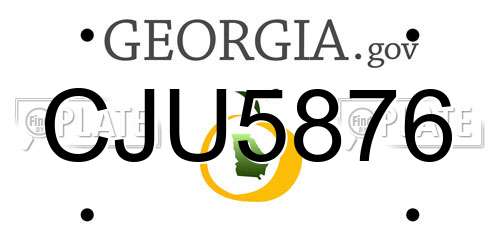 CJU5876 Georgia License Plate