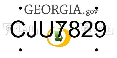 CJU7829 Georgia License Plate