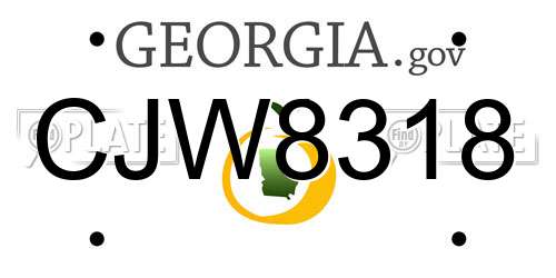 CJW8318 Georgia License Plate