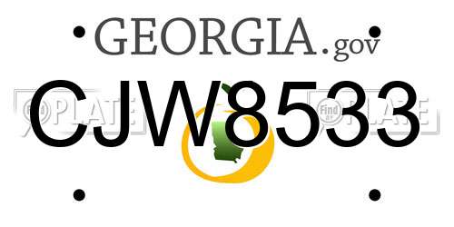 CJW8533 Georgia License Plate