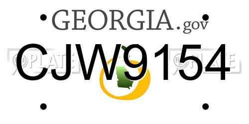CJW9154 Georgia License Plate