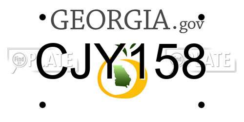 CJY158 Georgia License Plate