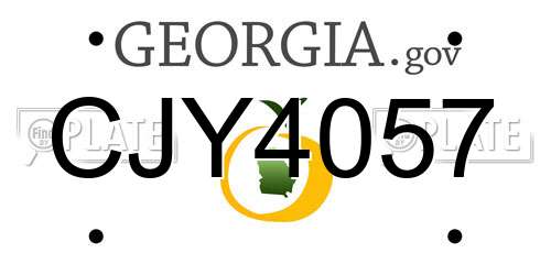 CJY4057 Georgia License Plate