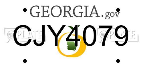 CJY4079 Georgia License Plate