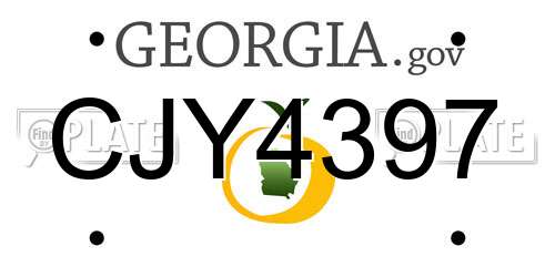 CJY4397 Georgia License Plate